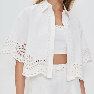 Shirt and strapless top set